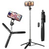 62" Selfie Stick Tripod Stand, Cellphone Tripod With Wireless Remote And Mobile Phone Holder, Compatible With Apple IPhone 14/13/12 Pro Max, Samsung, Android, Cameras